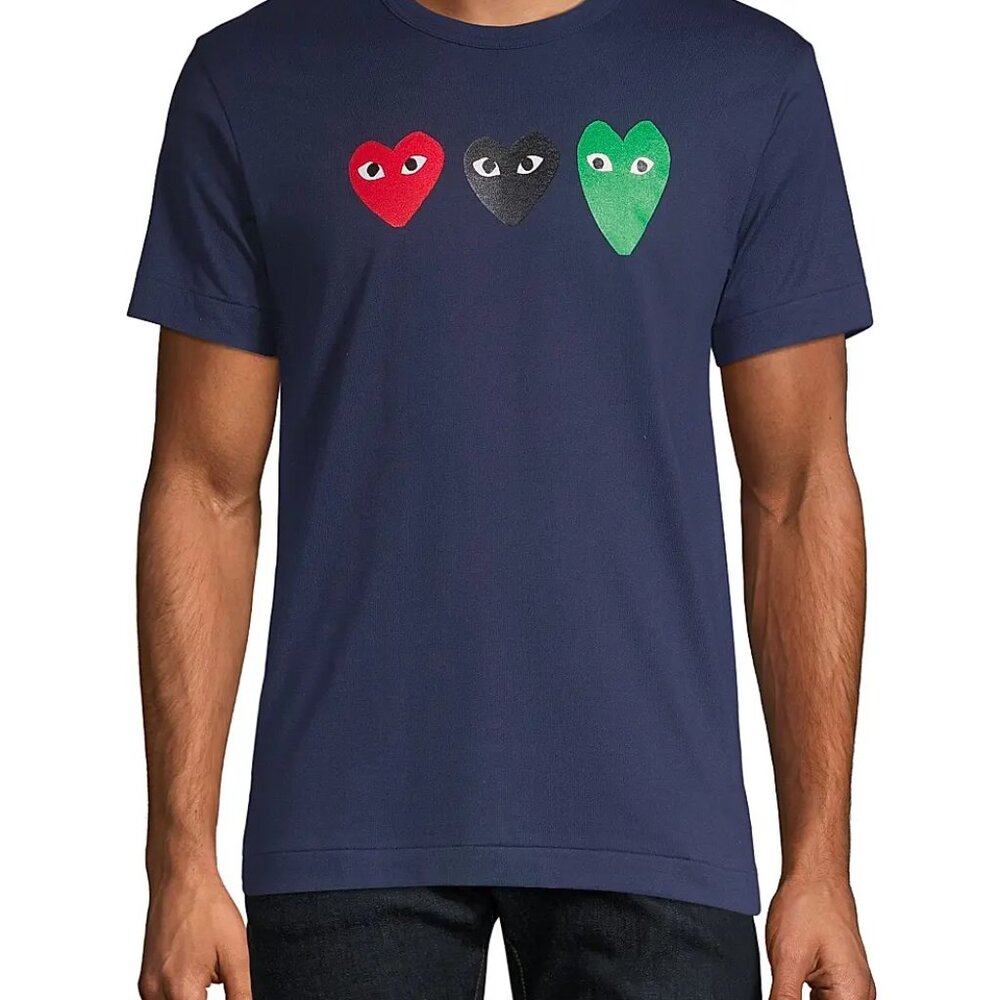 Comme des Garçons PLAY Triple Heart Tee Men's Large